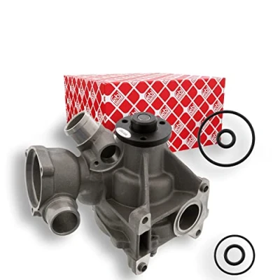 Abbildung von FEBI BILSTEIN 05357 Wasserpumpe Aluguss mit Dichtring Metall MERCEDES BENZ: SL Cabrio, 190, S Klasse Limousine