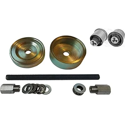 Abbildung von DR TOOLS Hinterachsbuchsen Lager Einbausatz Gummimetalllager Satz Einpresswerkzeug Silentlager Werkzeug Für VW Golf IV Polo V Seat Toledo Ibiza Skoda Fabia I Audi A3 8L