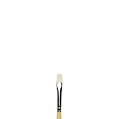 Abbildung von Winsor &amp; Newton 5872004 Künstler Chunking Schweineborsten Pinsel für Ölfarben, hohe Farbaufnahme, gleichmäßige Farbabgabe Flachpinel Nr. 4, kurzer Stiel