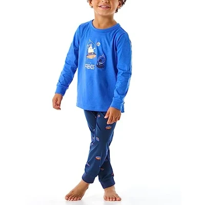 Abbildung von Schiesser World SET Pyjama für Kinder, Größe: 92, Blau