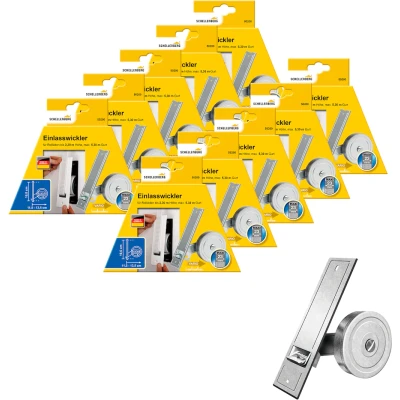 Abbildung von SCHELLENBERG Einlass Gurtwickler für das Rollladensystem Maxi, Lochabstand 16 cm, Unterputz Montage, Gurtbreite 23 mm, Set, 10 tlg., Rollladengurte mit mm Breite