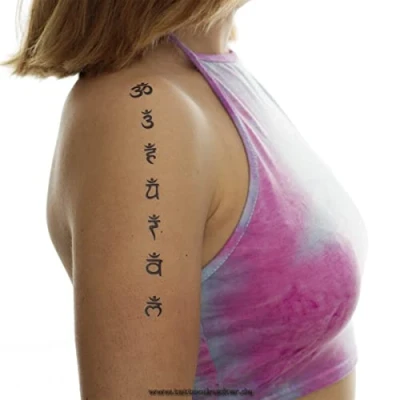 Abbildung von 2 x Chakren Tattoo 7 Motive in schwarz Temporary Body (2)