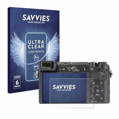 Abbildung von Savvies 6 Stück Schutzfolie für Panasonic Lumix DC GX9 Displayschutz Folie Ultra Transparent