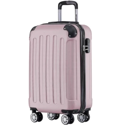 Abbildung von TRVLMORE Handgepäck Koffer 55x40x20cm &amp; Trolleys, Reisekoffer mit Rollen, Trolley 55x40x20, Hartschalenkoffer Klein, 55x40x20 Leicht, Handgepäck, Rosa