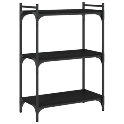 Abbildung von vidaXL Bücherregal 3 Böden Schwarz 60x30x86 cm Holzwerkstoff, 1 tlg.