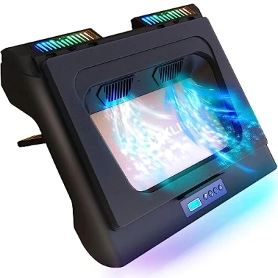 Abbildung von KLIM Notebook Kühler Everest, 4300 RPM Laptop Kühler, 14 17.3 Zoll Laptops, RGB Beleuchtung