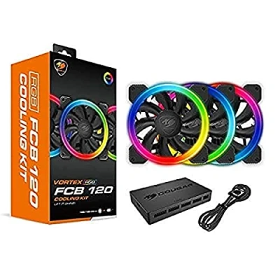 Abbildung von Cougar Gaming Kühlset FCB RGB 3 Lüfter + Gehäuse Core LED