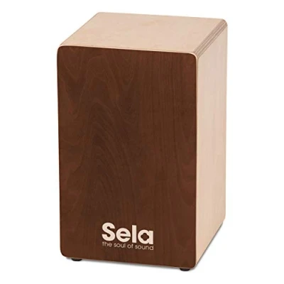 Abbildung von Sela SE 162 Primera Cajon Brown mit Snare System, aufgebaut, für Einsteiger und Fortgeschrittene, Made in Germany