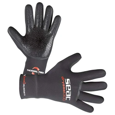 Abbildung von Seac Dry Seal, High Stretch Premium Neopren Tauchhandschuhe, 3 mm für Herren und Damen, Schwarz, XL