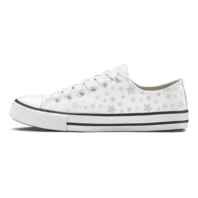 Abbildung von LASCANA Sneaker &quot;Schnürhalbschuh&quot;, aus Textil mit Sternenprint in Glitzer Optik, Freizeitschuh