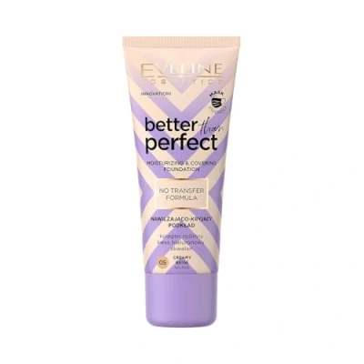 Abbildung von Eveline Cosmetics Better Than Perfect Foundation Leicht, Feuchtigkeitsspendend &amp; Strahlendes Finish mit Hyaluronsäure Pflanzenkollagen, 12 Stunden Halt, Vegan