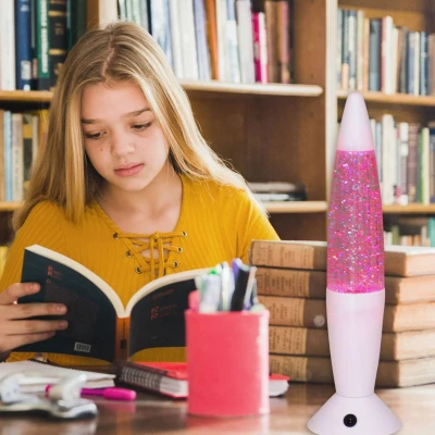 Abbildung von näve LED Tischleuchte GLITTER, Farbwechsel, fest integriert, Material: Metall/Kunststoff, Farbe: bunt, Ein /Ausschalter
