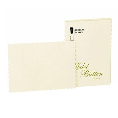 Abbildung von Rössler 2052388803 Kartenpack DIN A6, gehämmert, 20 Stück, ivory