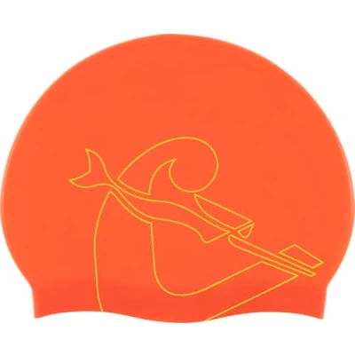 Abbildung von Cressi Ricky Jr Swim Cap Badekappe Junior, Rot/Gelb, Einheitsgröße