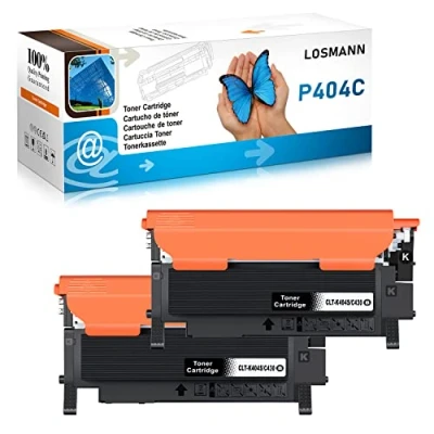 Abbildung von LOSMANN Toner Kompatibel für Samsung P404 CLT P404C 404S K404S C404S M404S Y404S for Xpress SL C430W C480FW C480W C480 C430 C480FN C433 (2X Schwarz)