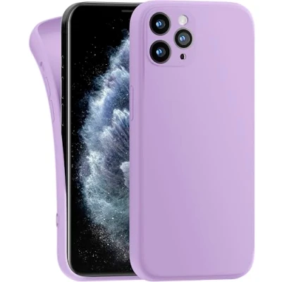 Abbildung von MyGadget Hülle Kompatibel mit iPhone 11 Pro robuste Silikon Schutzhülle TPU Case Slim Silikonhülle Back Cover Kratzfest Handyhülle Matt Lila