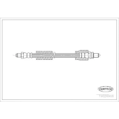 Abbildung von CORTECO 19026906 Bremsschläuche Hinterachse 420 FORD: Escort 6 Schrägheck, Cabrio