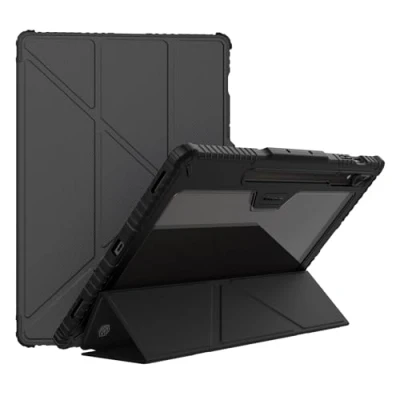 Abbildung von Nillkin Bumper Samsung Tab S9 Ultra Book Case mit Kamera Slider Schwarz