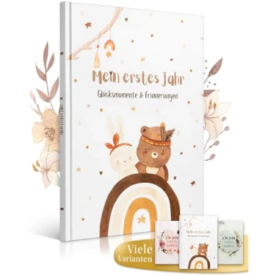 Abbildung von Eulentaler Tagebuch I Mein erstes Jahr Von Pädagogen gestaltet Boho I, DIN A4, 84 Seiten Inhalt, Hardcoverumschlag, Premium Naturpapier