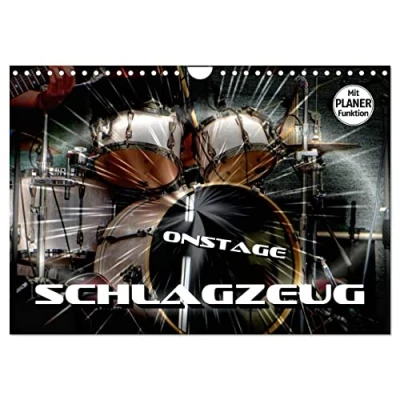 Abbildung von Schlagzeug onstage (Wandkalender 2025 DIN A4 quer), CALVENDO Monatskalender