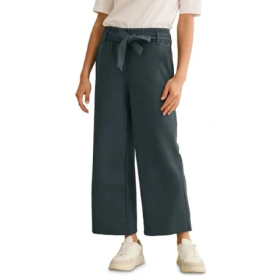 Abbildung von CECIL Damen B378911 Wide Leg Hose, Slate Khaki, L / 26L