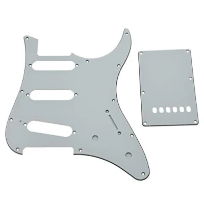 Abbildung von KAISH Gitarren SS Pickguard und Trem Abdeckung, passend für Yamaha Pacifica, Weiß, 3 lagig