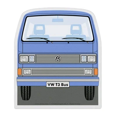 Abbildung von BRISA VW Collection Volkswagen Polycarbonat EIS Kratzer Scheiben Schaber Reif Schnee Entferner Winter Auto Zubehör im T3 Bulli Bus Design (Front/Blau)
