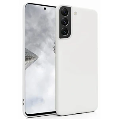 Abbildung von MyGadget Hülle für Samsung Galaxy S22 Plus robuste Silikon Schutzhülle TPU Case Slim Silikonhülle Back Cover Ultra Kratzfest Handyhülle matt Weiß