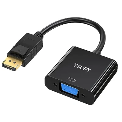 Abbildung von TSUPY DisplayPort auf VGA Adapter 1080P mit Vergoldetem Stecker DP zu für Computer Bildschirm
