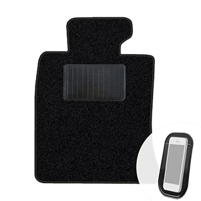 Abbildung von moto MOLTICO Fahrer Fußmatte Auto Velours Fahrerseite Autoteppiche Schwarz Fahrermatte 1 teilig passend für Mini One Cooper 2001 2006