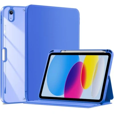 Abbildung von ProCase Hülle für ipad 10. Generation 2022 10,9 Zoll mit Stifthalter, Stoßfeste Smart Case Cover Schutzhülle Kompatibel 10th Gen Blau