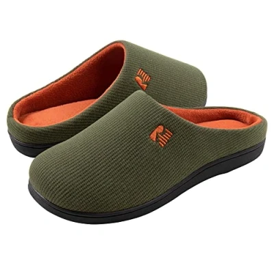 Abbildung von RockDove Herren Original Zweifarbige Hausschuhe mit Rückstellschaum, 42/43 EU, Zweifarbig
