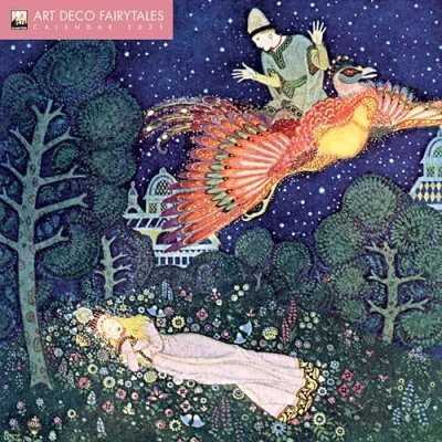 Abbildung von Art Déco Fairytales Märchen 2025: Original Flame Tree Publishing Kalender [Kalender] (Wall Kalender)