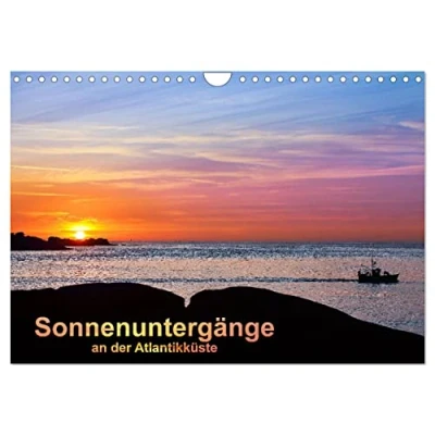 Abbildung von Sonnenuntergänge an der Atlantikküste (Wandkalender 2025 DIN A4 quer), CALVENDO Monatskalender