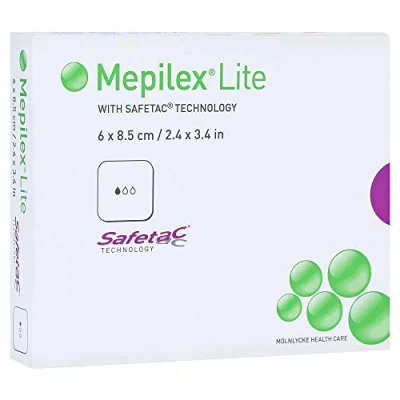 Abbildung von Mepilex Lite Schaumverband 6x8,5 cm ster 5 St