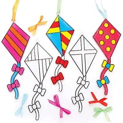 Abbildung von Baker Ross FE407 Drachen/Sonnenfänger zum Basteln, 10 Stück, Buntglas Effekt für Kinder Dekorieren und Präsentieren Kunst Bastelaktivitäten