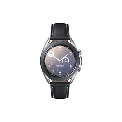 Abbildung von Samsung Galaxy Watch3, runde Bluetooth Smartwatch für Android, drehbare Lünette, LTE, Fitnessuhr, Fitness Tracker, großes Display, 41 mm, silber, inkl. 36 Monate Herstellergarantie [Exkl. bei Amazon]