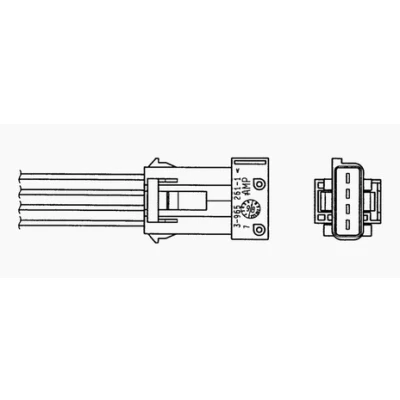 Abbildung von NGK 0395 Lambdasonde 4 PEUGEOT: 206 Schrägheck, 307 SW, CC, CITROËN: Xsara Picasso, C4 Coupe, I Schrägheck