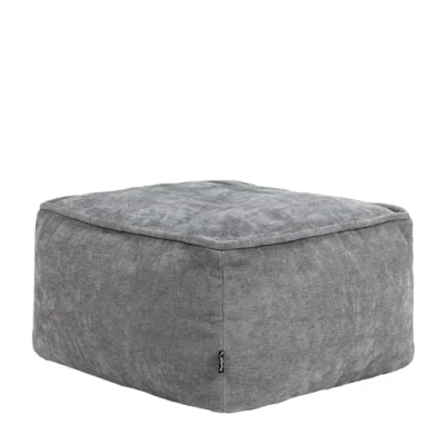 Abbildung von Icon Amara Hocker, Grau, Chenille Sitzpuff, Sitzsack Groß Fußhocker für das Wohnzimmer, Schlafzimmer