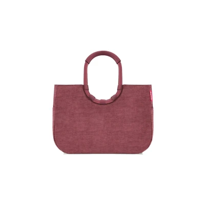 Abbildung von reisenthel loopshopper L twist maroon Stabile Tasche mit praktischen Fächern aus recycelten PET Flaschen Charmantes und wasserabweisendes Design
