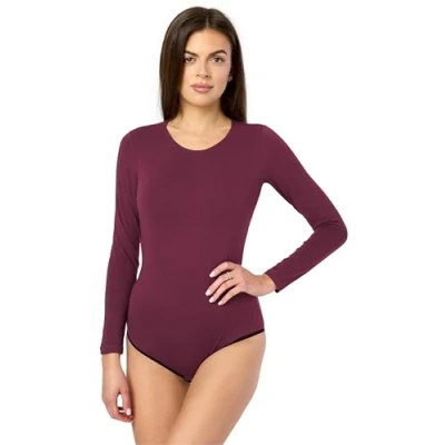 Abbildung von Merry Style Damen Langarm Body MS 114 (Weinrot, S)
