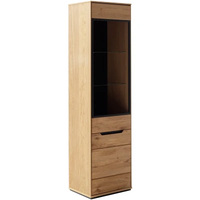 Abbildung von Vitrine mit Glastür Wildeiche teilmassiv geölt 53 cm ARAYA