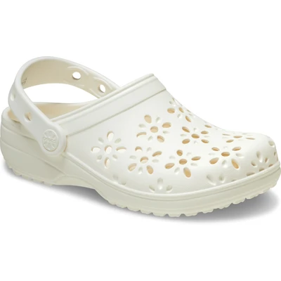 Abbildung von Crocs Unisex Kinder Classic Floral Cut Out Clog K Holzschuh, Chalk, 37/38 EU