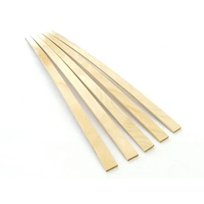 Abbildung von BOSSASHOP 5X Neue Federholzleisten 8mm Stärke x 25mm Breite naturlasiert Ersatz Latten Leisten Lattenrost reparieren Lattenrostersatzteile 8x25 0,8x2,5 (800mm)