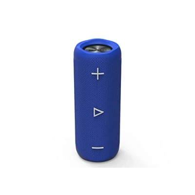 Abbildung von SHARP GXBT280 Bluetooth Lautsprecher, tragbare Musikbox mit DSP Technologie (max 12 Stunden Spielzeit, spritzwassergeschützt), blau