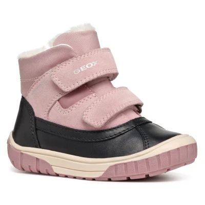 Abbildung von Geox Winterboots &quot;B OMAR GIRL WPF C&quot;, Klettstiefel, Babystiefel, Winterstiefel mit Kontrastbesatz