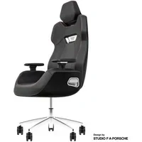 Abbildung von Thermaltake Argent E700 Gaming Chair Storm Black Design by Studio F.A. Porsche Bürostuhl Echtleder Ergonomisch schwarz
