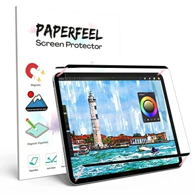 Abbildung von PAPERFEEL Magnetischer Schutzfolie für iPad Pro 11 Zoll (2022 2018), Air 5th/4th (2022/2020) Matte Papier Folie zum Schreiben Zeichnen Abnehmbar/Anti Blendung/Weniger Fingerabdruck