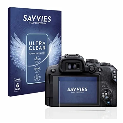Abbildung von Savvies 6 Stück Schutzfolie für Canon EOS R10 Displayschutz Folie Ultra Transparent