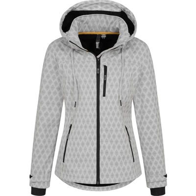 Abbildung von LPO Softshelljacke &quot;SHELBY PEAK III Women&quot;, leichte mit All Over Print und abnehmbarer Kapuze